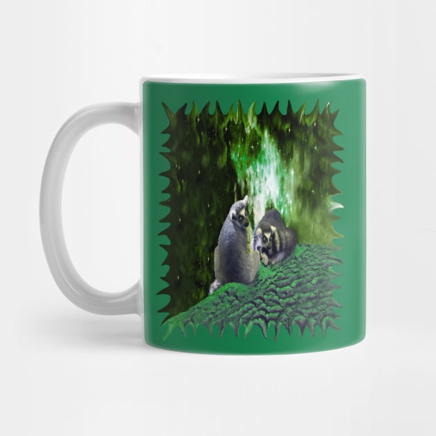 Lemurs on the Emerald Green Knolls by distortionart